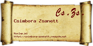 Csimbora Zsanett névjegykártya